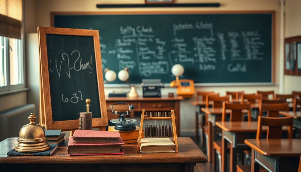 retro school equipment
