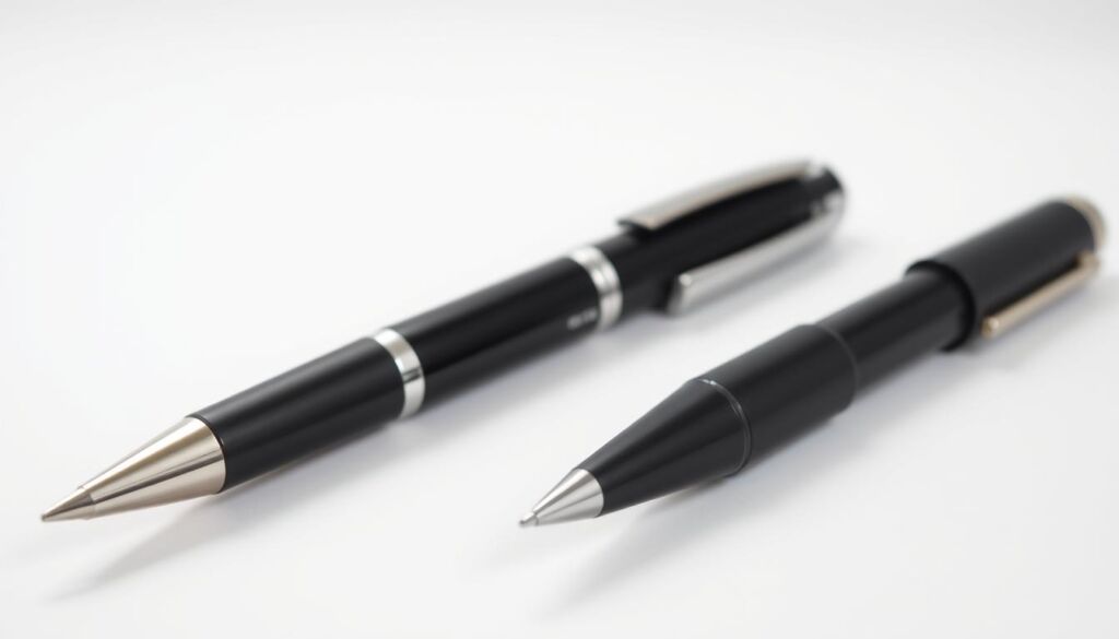 rollerball vs ballpoint design comparison