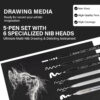 5 Pack White Acrylic Ink Pens for Drawing,