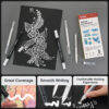 5 Pack White Acrylic Ink Pens for Drawing,