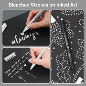 5 Pack White Acrylic Ink Pens for Drawing,