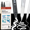 5 Pack White Acrylic Ink Pens for Drawing,