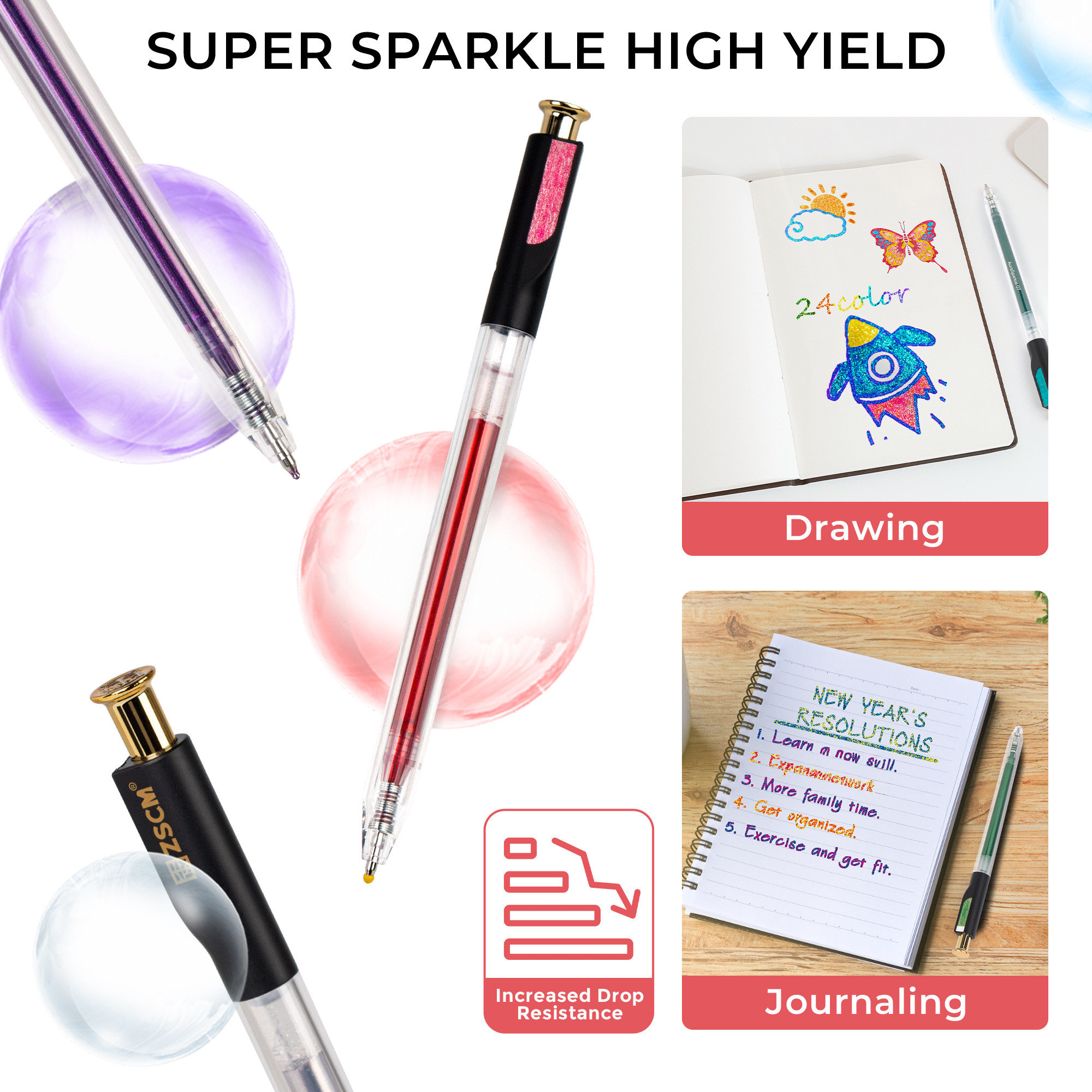 12 Colors Large Capacity Metallic