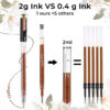 Bolígrafos de gel metálico y brillantina multicolor de gran capacidad – 72 colores