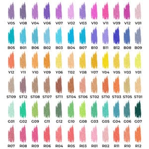 72 Colors Large Capacity Multicolor Glitter Metallic Gel Ink Pens