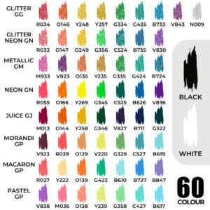 60 Colors Large Capacity Multicolor Gel Ink Pens