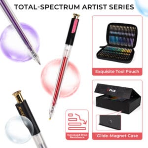 72 Colors Large Capacity Multicolor Glitter Metallic Gel Ink Pens