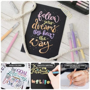 Black Paper Sketchbook & 48 Colors Acrylic Gel Pens for Drawing