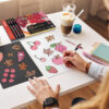 retractable pens-12 Red Pink