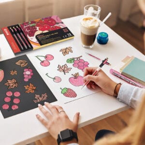 retractable pens-12 Red Pink