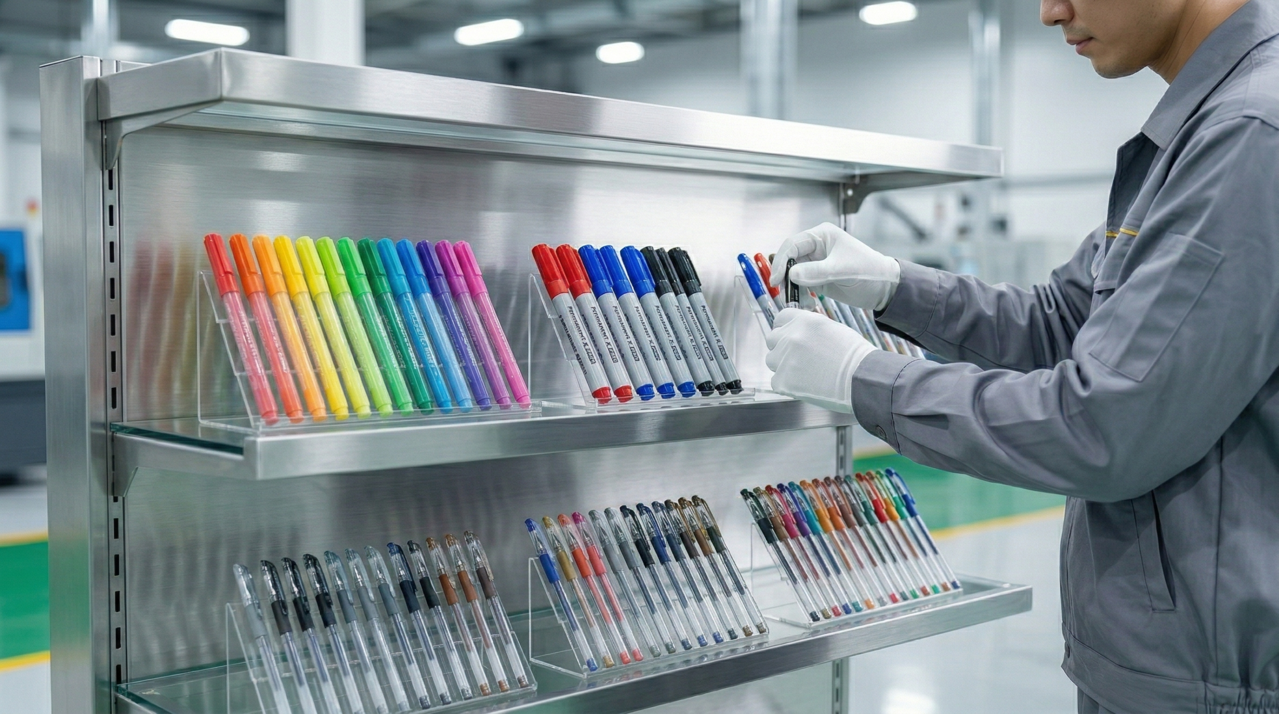 Vibrant and stable colors are the soul of our marker and gel pens. In our dust-free ink laboratory, expert technicians blend pigments to exact Pantone specifications. All inks undergo strict formulation to ensure they are anti-bleeding, long-lasting, and fully compliant with ASTM and EN71 safety standards.