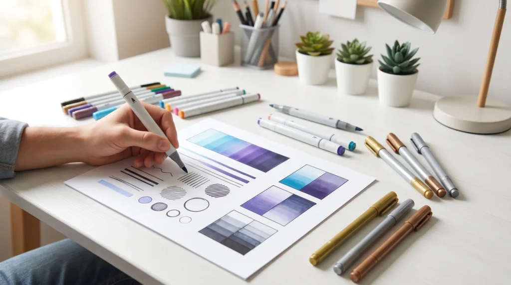 alcohol based markers for beginners compared with water-based and metallic markers