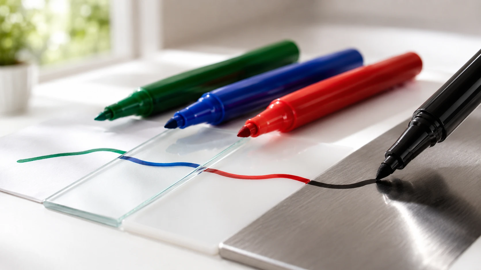B2B marker pen sourcing permanent marker ink quality testing on multiple surfaces