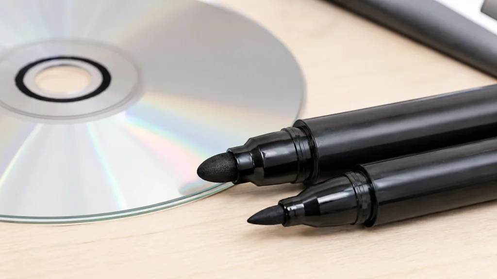  Permanent marker on CDs safe versus standard comparison
