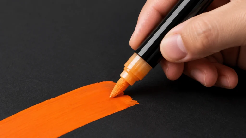 High quality acrylic paint markers opaque stroke test