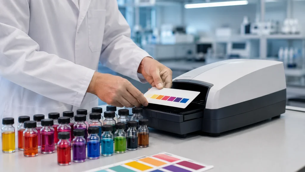 Ink R&D lab spectrophotometer color testing