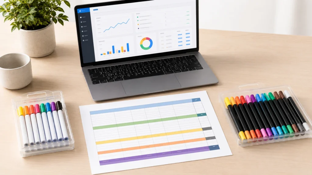 Acrylic marker market margin cost analysis spreadsheet