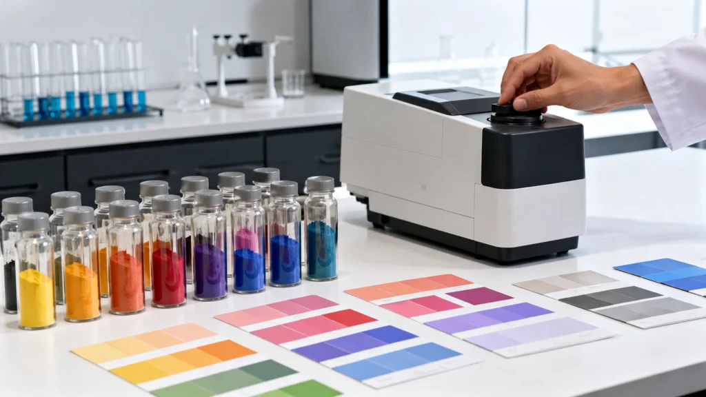 Acrylic marker ink R and D laboratory pigment testing