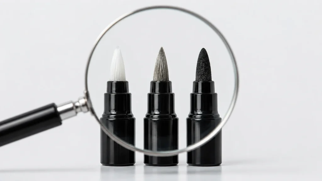 Fiber acrylic felt pen tip materials comparison