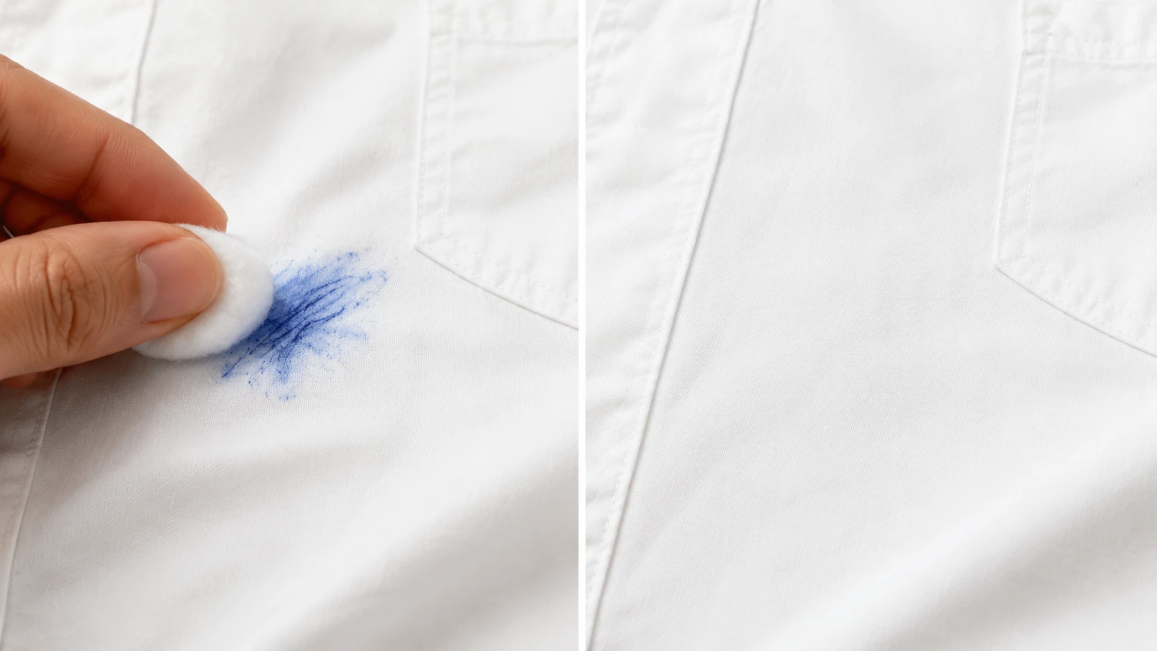 Dry erase marker stain removal alcohol blotting method