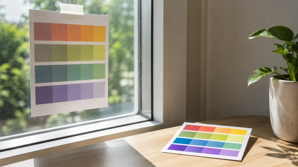 Acrylic ink lightfastness window fade test comparison