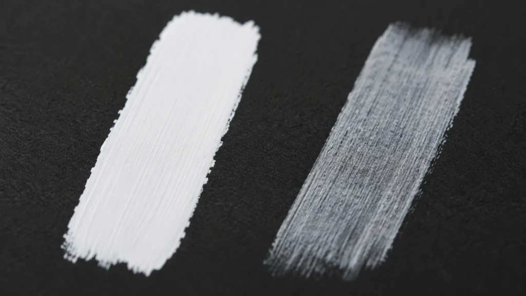 Acrylic ink opacity comparison black paper test
