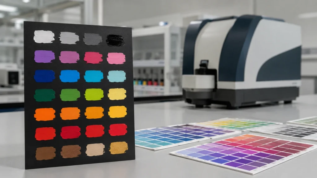 Acrylic paint marker quality control testing station