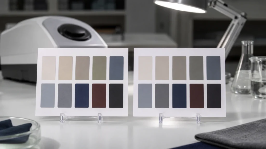 Batch color matching comparison acrylic ink quality