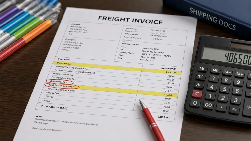 FOB vs CIF vs DDP hidden costs invoice