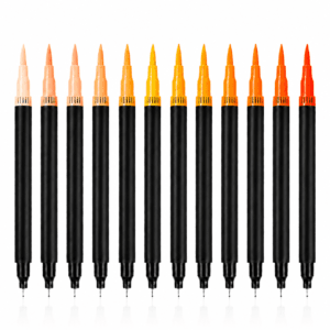 Orange Duo Tip Brush Marker