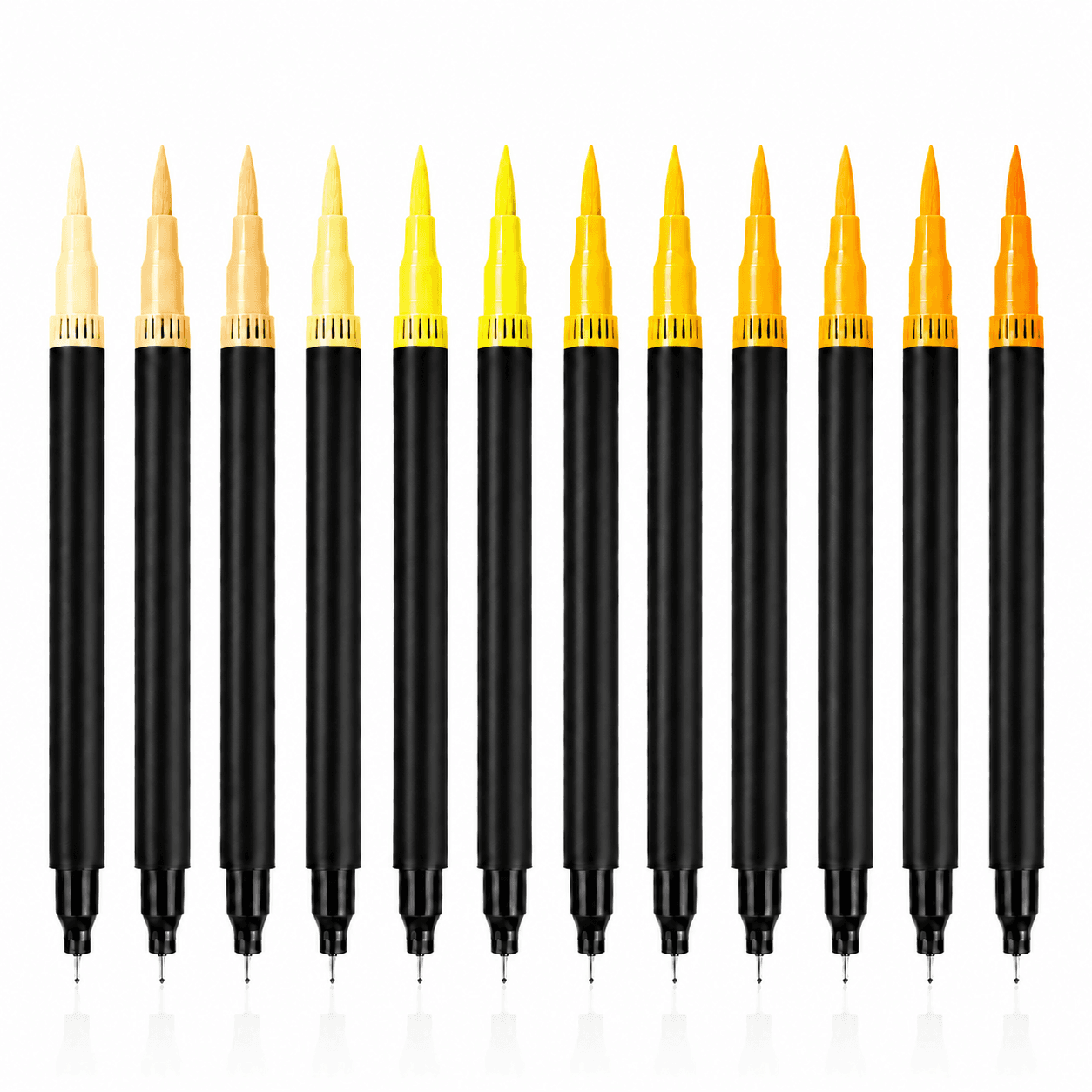 Yellow Duo Tip Brush Marker