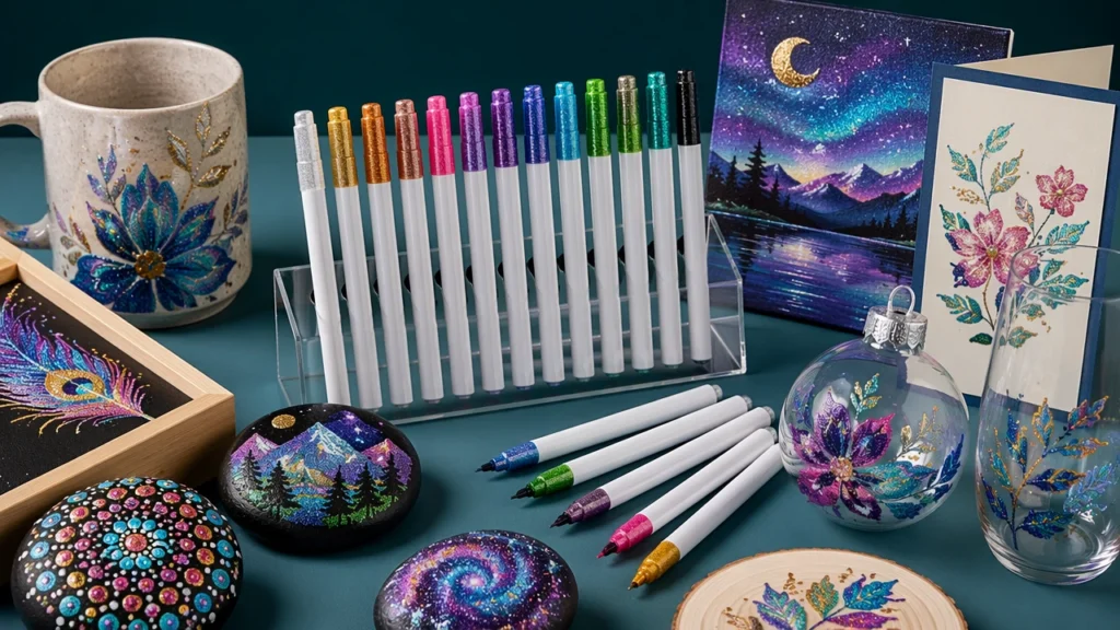 OEM and ODM customization support for super glitter acrylic paint markers