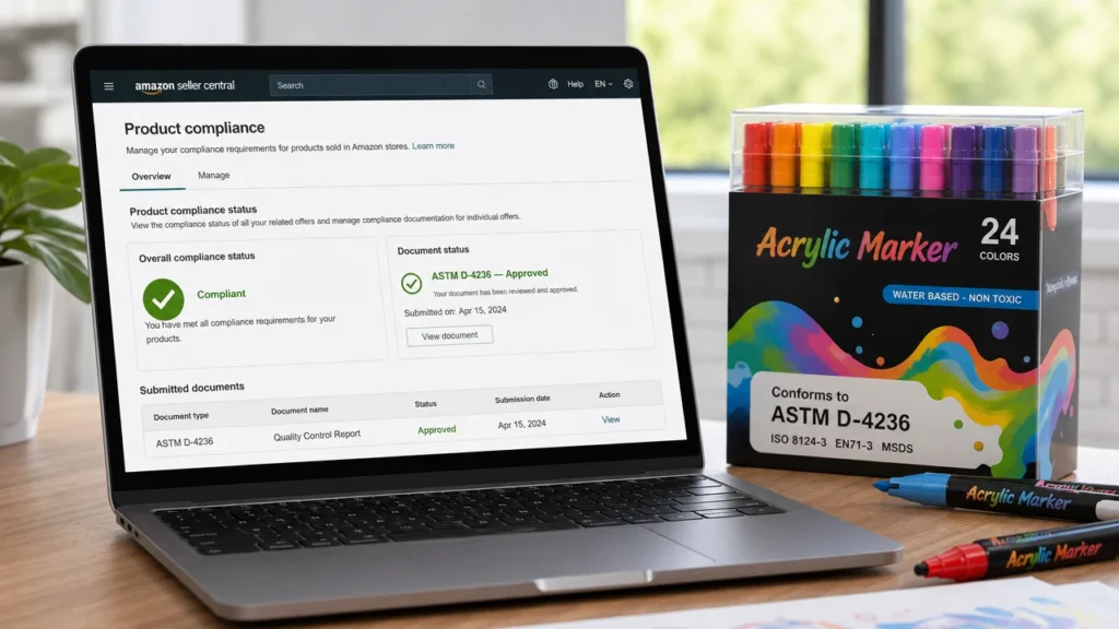 Amazon Seller Central ASTM D-4236 compliance approved