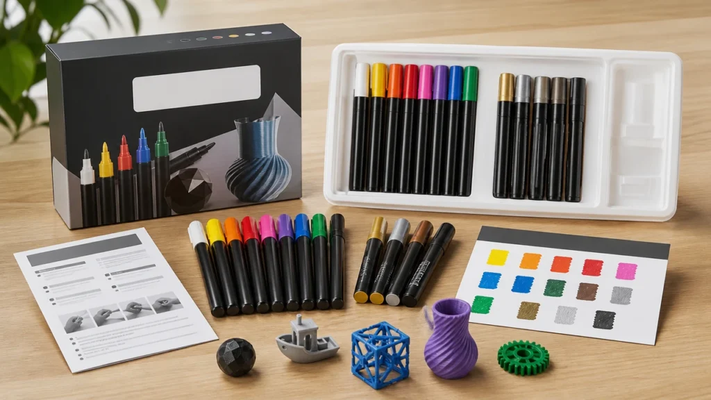 Private label marker kit packaging for 3D print finishing