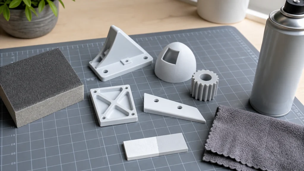 Sanding and cleaning 3D printed parts before using paint markers
