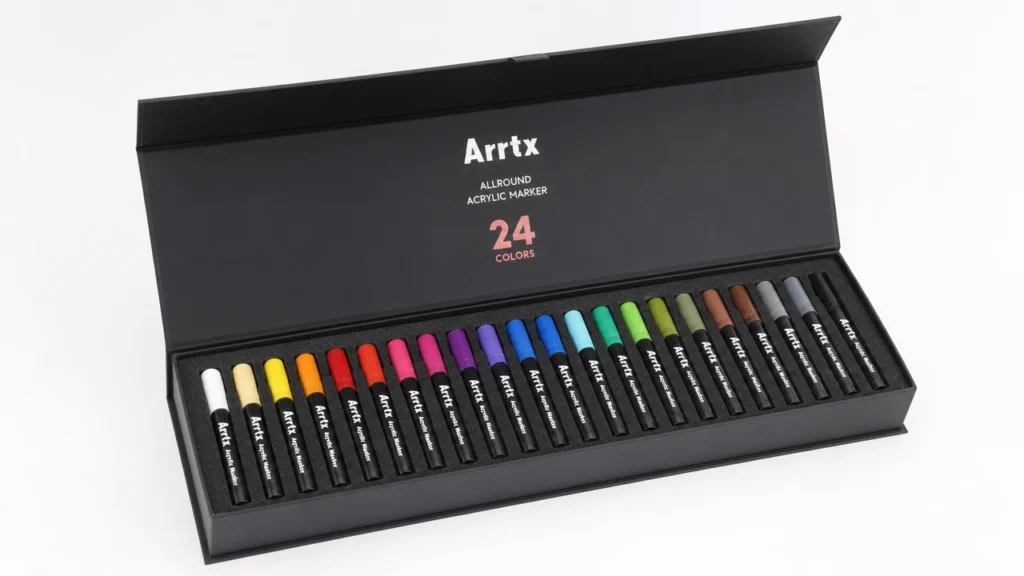 Premium gift box acrylic marker packaging magnetic closure