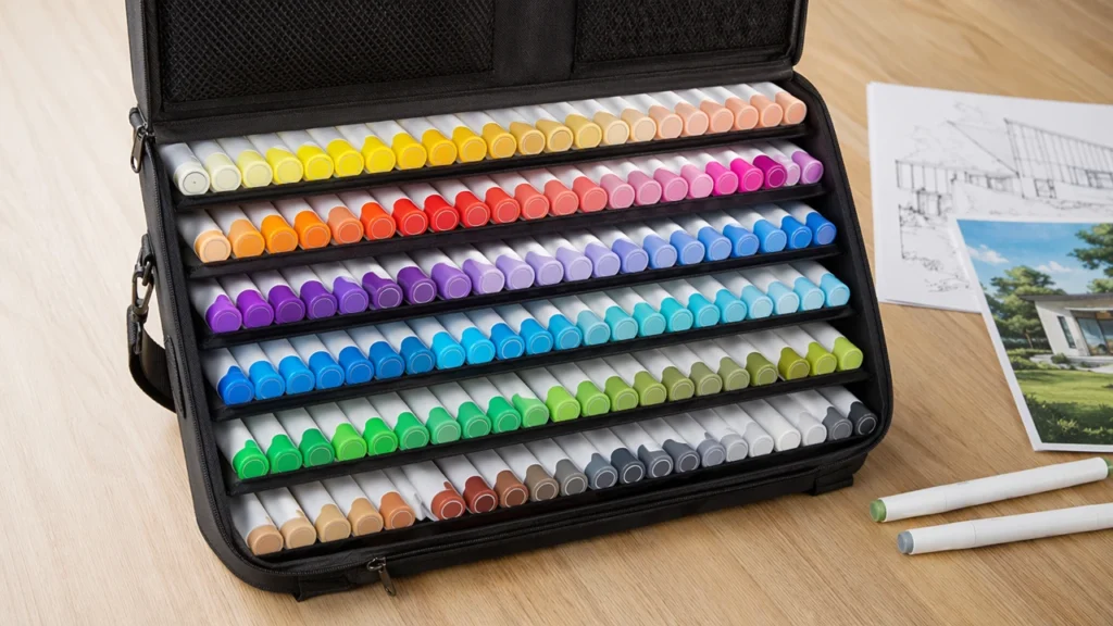 Premium 60 color marker set in gift case