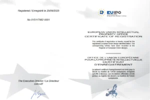 EUIPO Design Registration Certificate - ZH Stationery Original Design