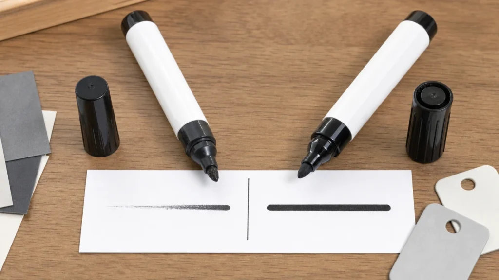  Dry marker revival versus replacement samples for buyer review