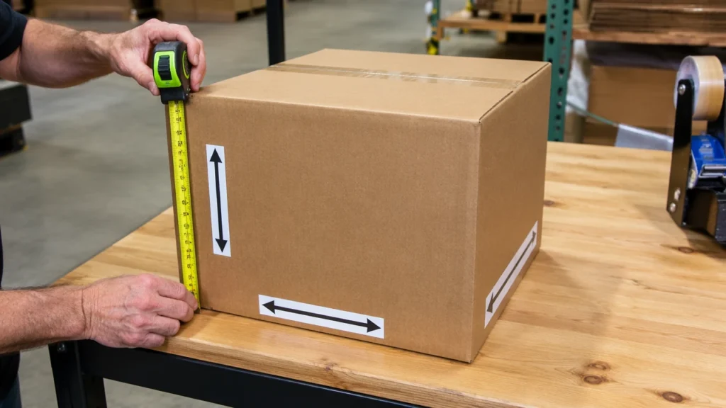 Master carton length width and height measurement for marker sets