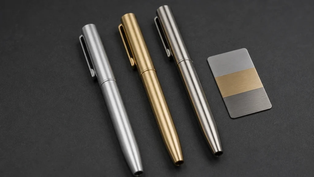 Premium corporate gift pen set with metal pens and branded gift box