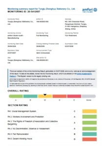 mfori BSCI Social Audit Report - ZH Stationery Ethical Manufacturing