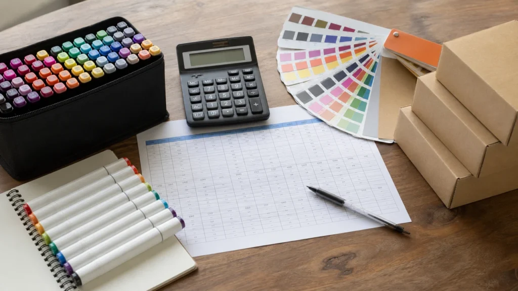 MOQ and color count planning sheet for wholesale marker sets