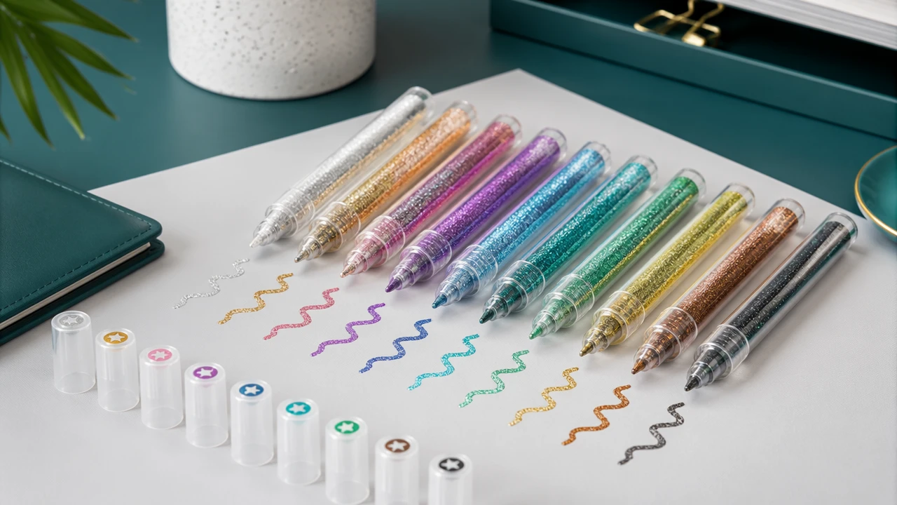 glitter marker manufacturer OEM product display