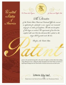 US design patent certificate for ZH Stationery writing instrument design