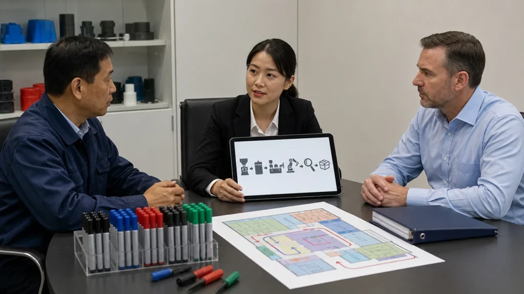 Marker pen factory audit opening meeting
