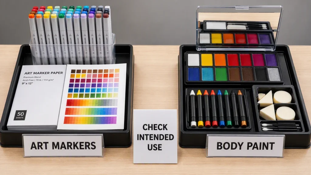 Alcohol marker exposure precautions for eyes broken skin and tattoo use