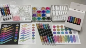 Glitter marker OEM development with ink particles tips and packaging