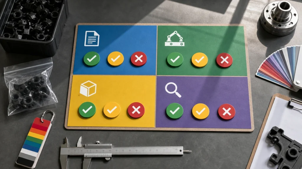 Marker factory audit scorecard and supporting evidence