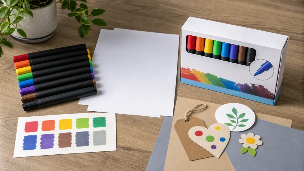 Water-based paint marker samples with safety documentation review
